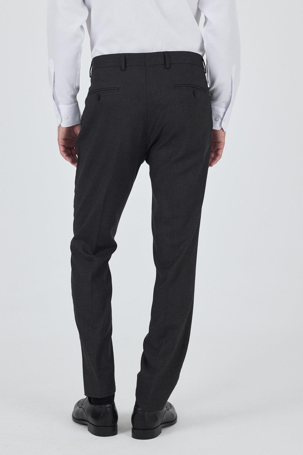 Koyu Antrasit Yan Cep Açık Paça Slim Fit Esnek Classic Pantolon 1003250906