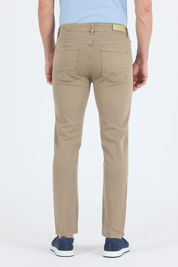 Koyu Bej Pamuklu 5 Cep Casual Slim Fit 5 Cep Pantolon 1003250318