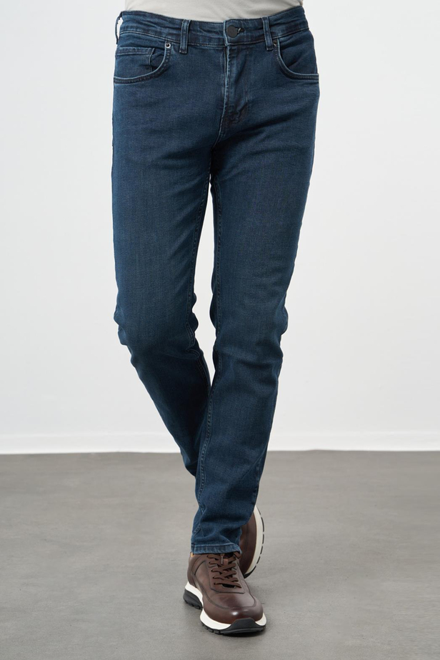Koyu Haki Düz Gabardin Pamuklu 5 Cep Slim Fit Casual Denim Pantolon 1023245155