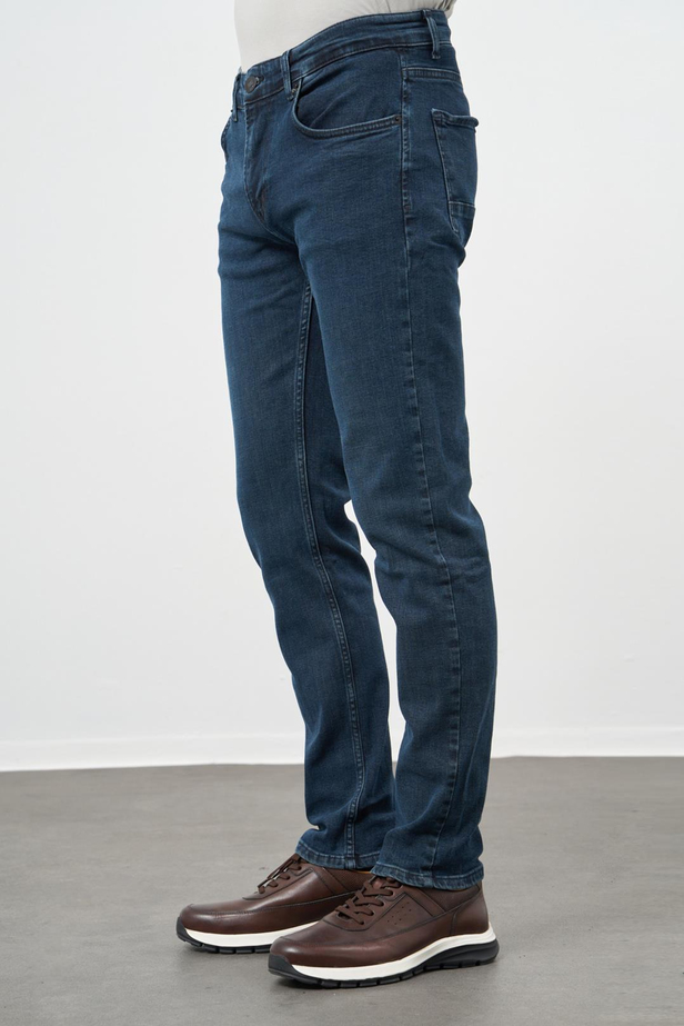 Koyu Haki Düz Gabardin Pamuklu 5 Cep Slim Fit Casual Denim Pantolon 1023245155