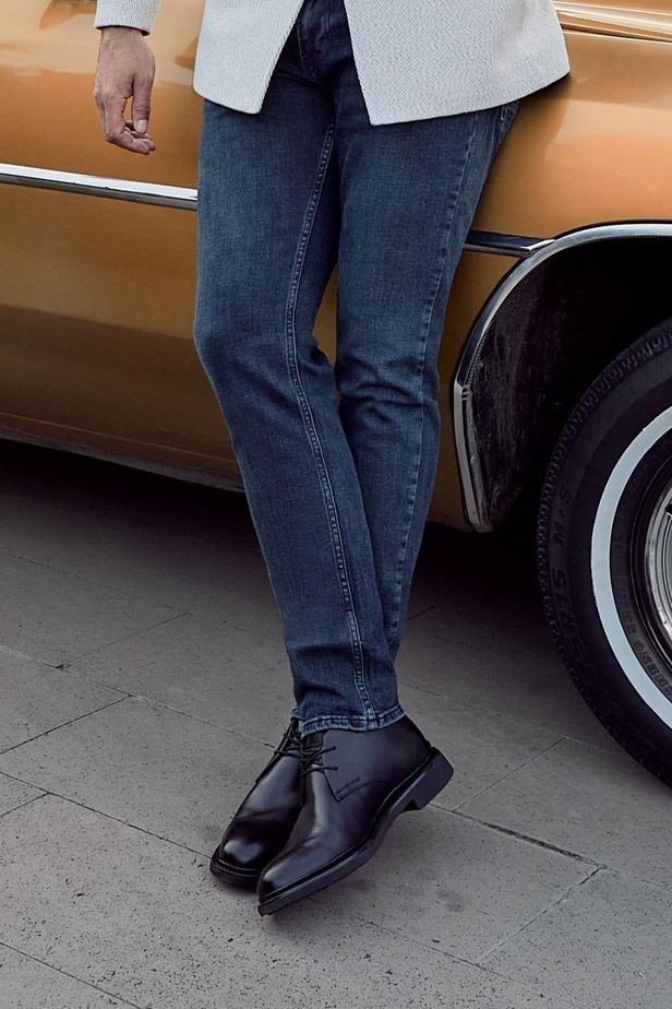 Koyu Haki Düz Gabardin Pamuklu 5 Cep Slim Fit Casual Denim Pantolon 1023245155