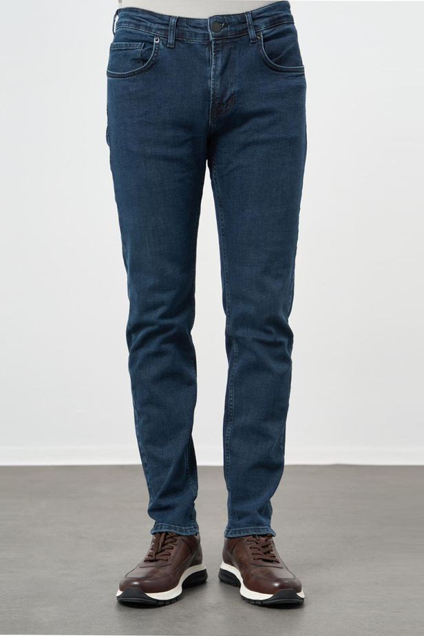 Koyu Haki Düz Gabardin Pamuklu 5 Cep Slim Fit Casual Denim Pantolon 1023245155
