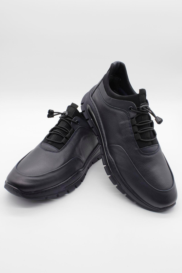 Koyu Lacivert %100 Deri Analin Bağcıklı Casual Ayakkabı 1033245165