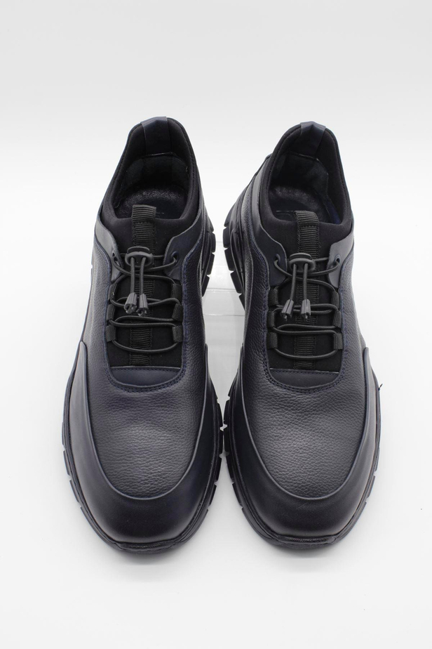 Koyu Lacivert %100 Deri Analin Bağcıklı Casual Ayakkabı 1033245165