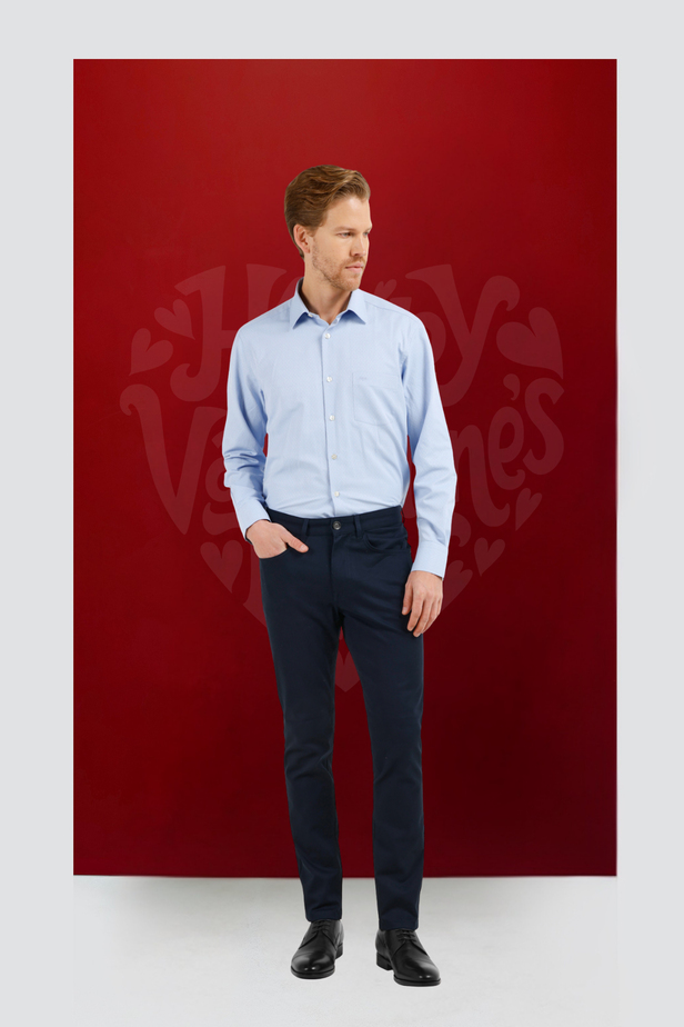 Koyu Lacivert 5 Cep  Düz Paça Pamuklu Slim Fit 5 Cep Casual Pantolon 1003255154