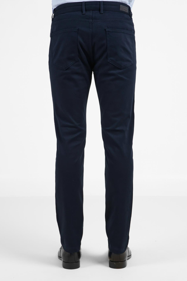 Koyu Lacivert 5 Cep  Düz Paça Pamuklu Slim Fit 5 Cep Casual Pantolon 1003255154