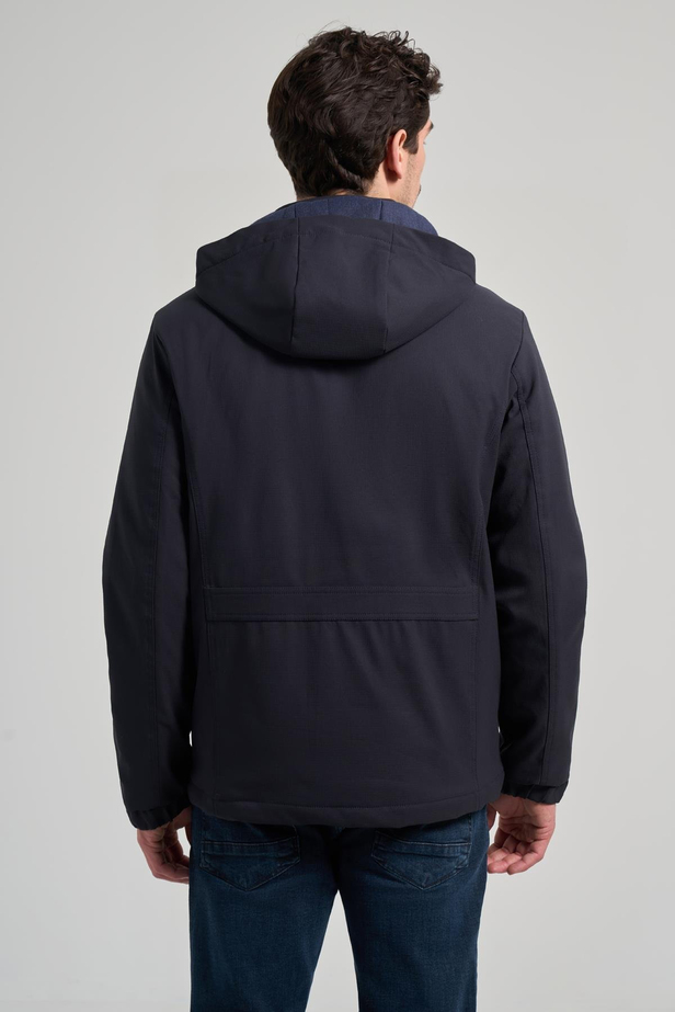 Koyu Lacivert Bez Ayağı Dik Yaka Düz Tam Astar Standart Fit Casual Mont 1007245164_200