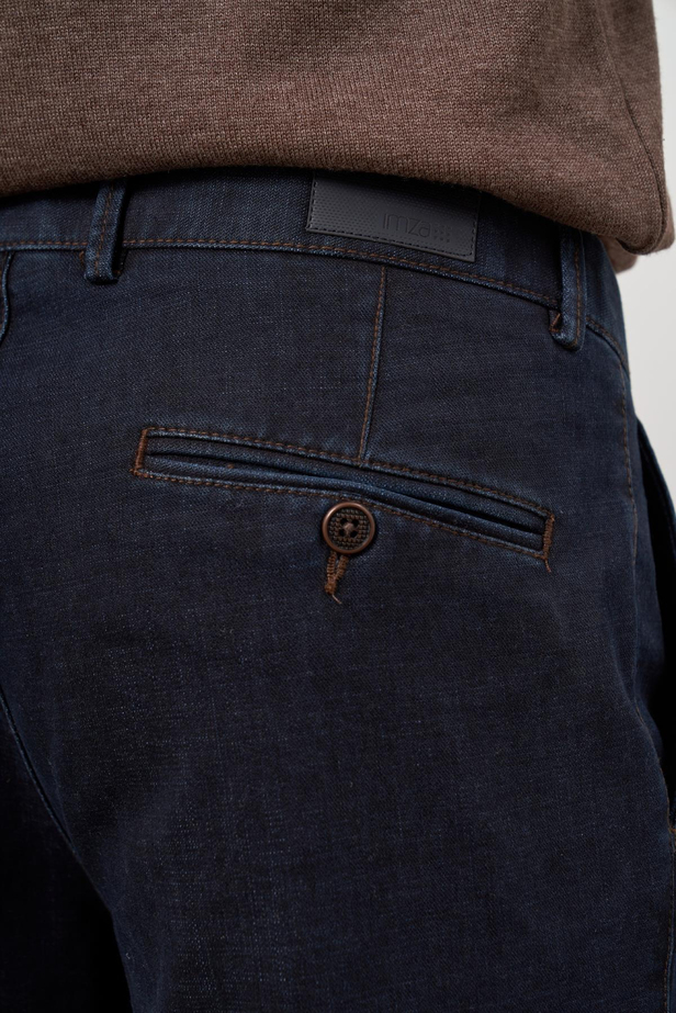 Koyu Lacivert Düz Gabardin Comfort Fit Casual Pantolon 1003245156