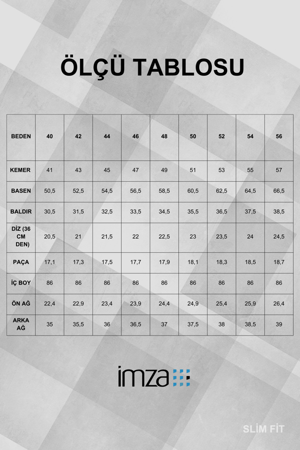 Koyu Lacivert Düz Gabardin Pamuklu Yan Cep Slim Fit Casual Pantolon 1003245162