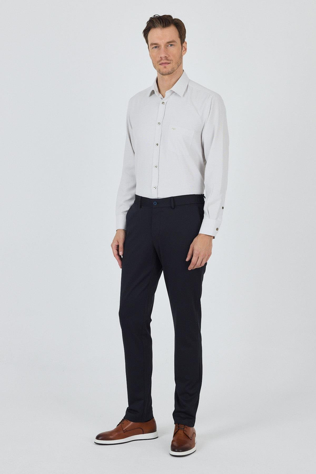 Koyu Lacivert Esnek Yandan Cepli Casual Slim Fit Jogger Pantolon 1003250157