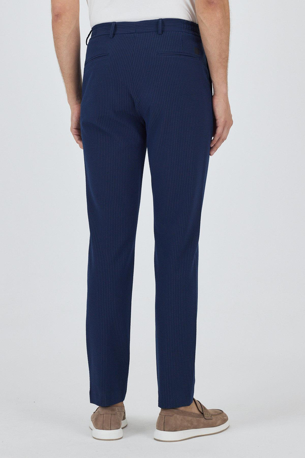 Koyu Lacivert Esnek Yandan Cepli Casual Comfort Fit Jogger Pantolon 1003250117