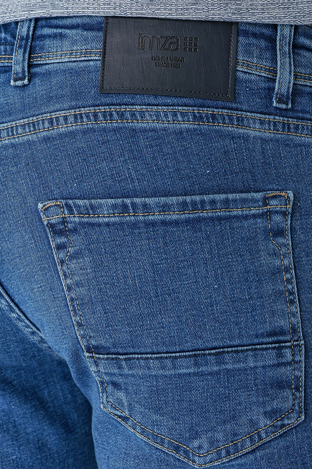 Koyu Mavi Gabardin 5 Cepli Slim Fit Dar Kesim Casual Denim Jean Kot Pantolon 1023240150