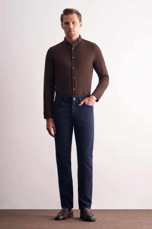 Lacivert 5 Cep Casual Slim Fit Pamuklu 5 Cep Pantolon 1003255318