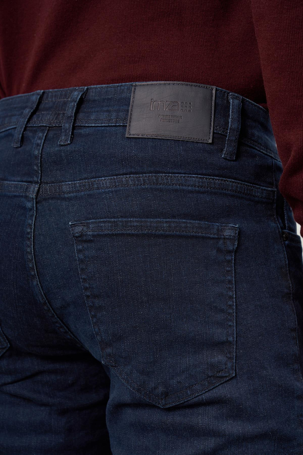 Lacivert Düz Gabardin Slim Fit Casual Denim Pantolon 1023245154