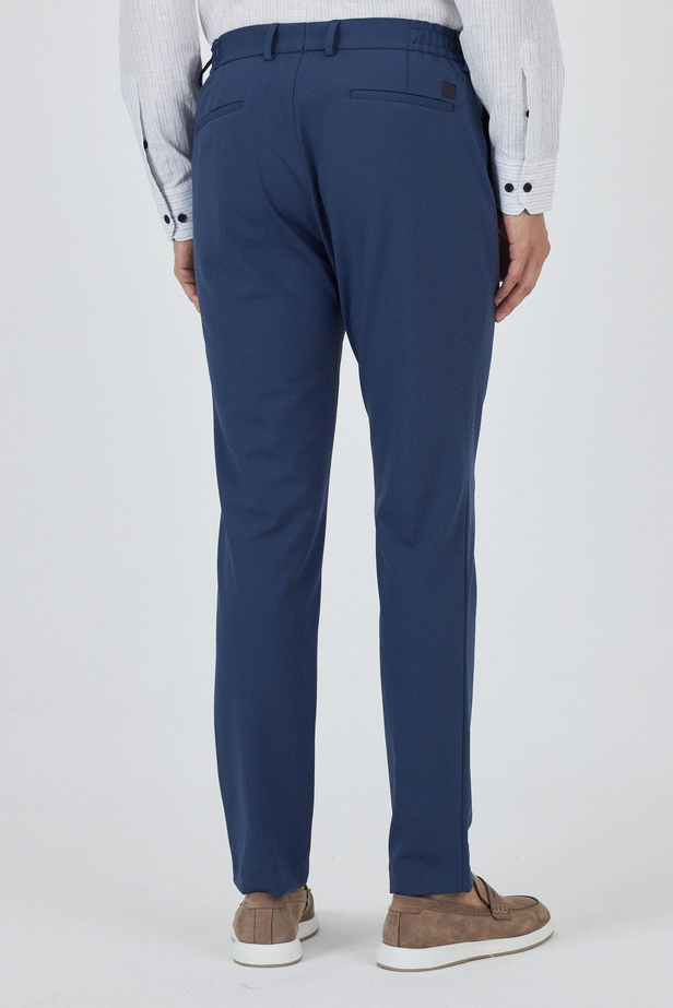 Lacivert Esnek Yandan Cepli Casual Slim Fit Jogger Pantolon 1003250162
