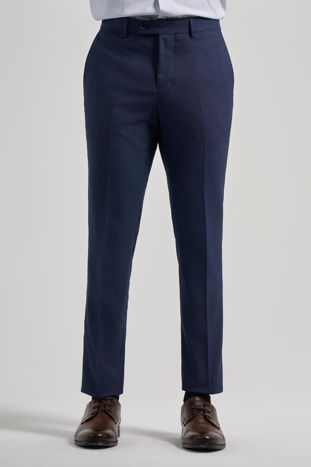 Lacivert Esnek Yandan Cepli Slim Fit Classic Pantolon 1003250160