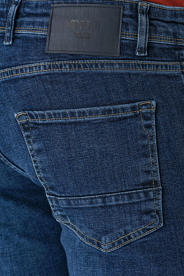 Lacivert Gabardin 5 Cepli Slim Fit Dar Kesim Casual Denim Jean Kot Pantolon 1023240150