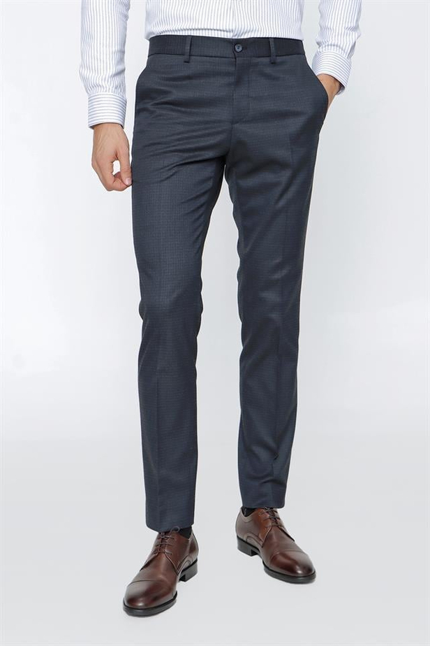 Likralı Slim Fit Dar Kesim Klasik Pantolon 1003225170-42
