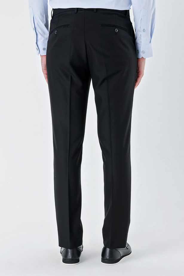 Likralı Yan Cep Slim Fit Dar Kesim Klasik Pantolon 1003230167 Siyah