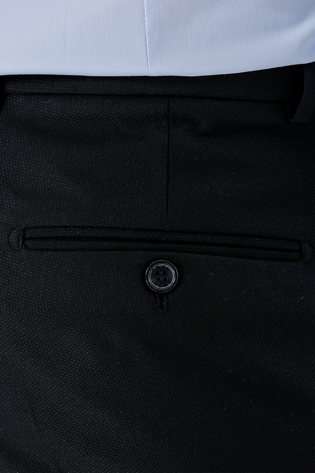 Likralı Yan Cep Slim Fit Dar Kesim Klasik Pantolon 1003230167 Siyah