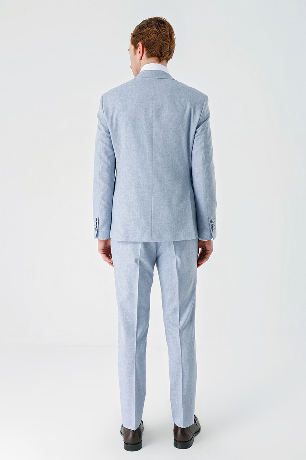 Mavi Örme Kırlangıç Yaka 6 Drop Comfort Fit Rahat Kesim Klasik Takım Elbise 1001240112