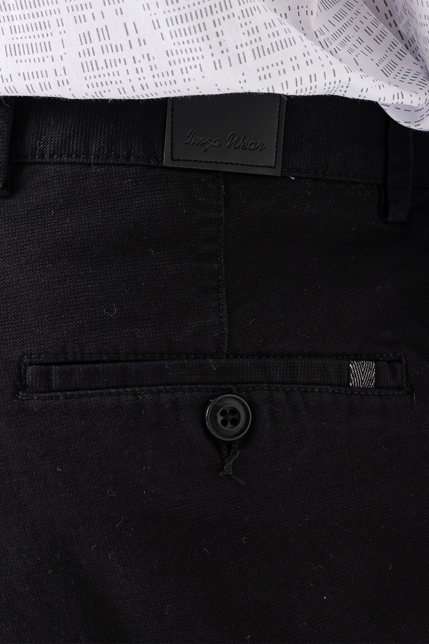 Pamuklu Likralı Yan Cepli Comfort Fit Rahat Kesim Casual Pantolon 1003235154 Siyah