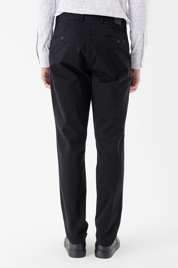 Pamuklu Likralı Yan Cepli Comfort Fit Rahat Kesim Casual Pantolon 1003235154 Siyah