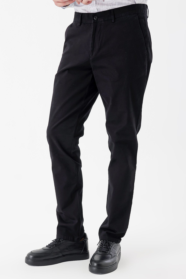 Pamuklu Likralı Yan Cepli Comfort Fit Rahat Kesim Casual Pantolon 1003235154 Siyah