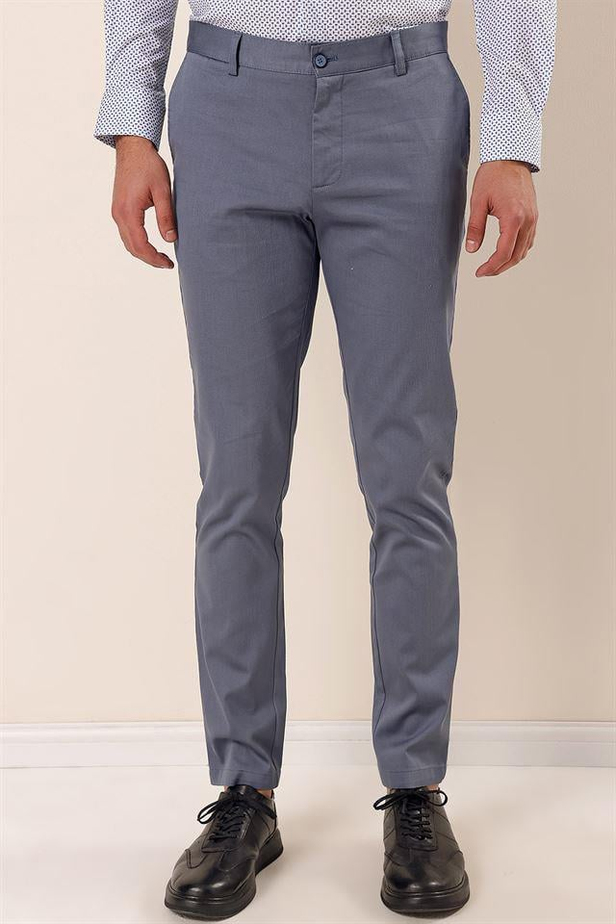 Pamuklu Yan Cep Slim Fit Dar Kesim Casual Pantolon 1003230103-42
