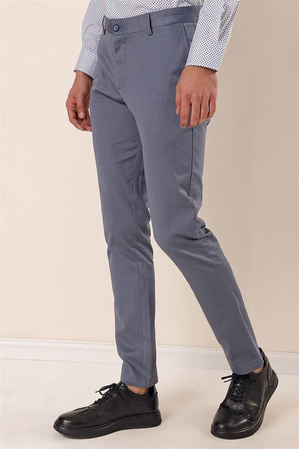 Pamuklu Yan Cep Slim Fit Dar Kesim Casual Pantolon 1003230103-42