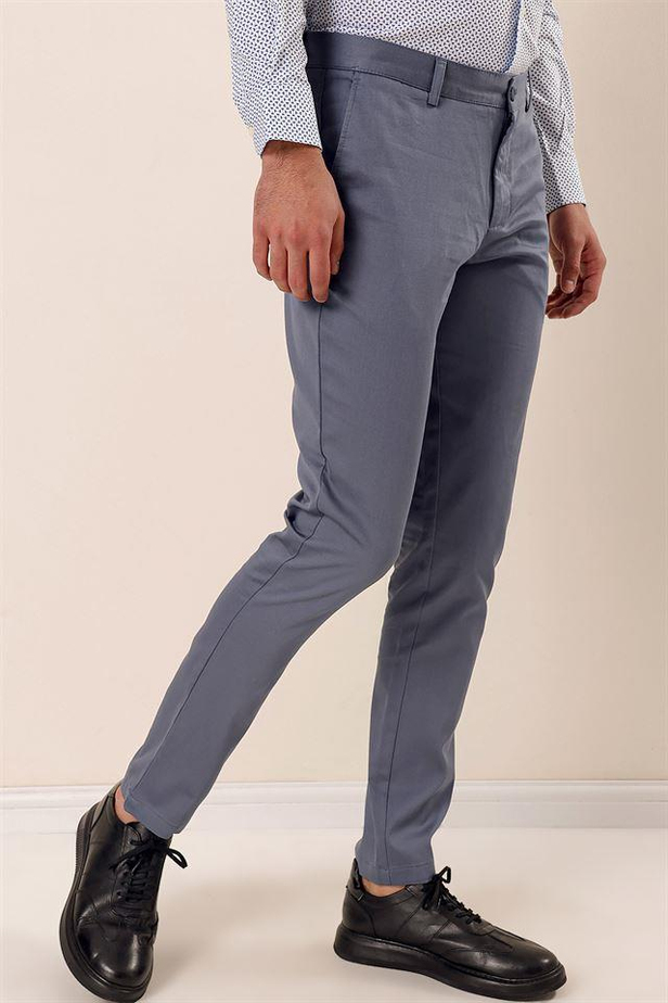 Pamuklu Yan Cep Slim Fit Dar Kesim Casual Pantolon 1003230103-42