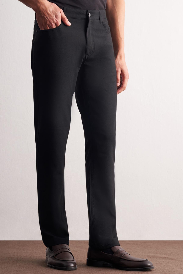 Siyah 5 Cep  Düz Paça Esnek Slim Fit  Casual Pantolon 1003255157