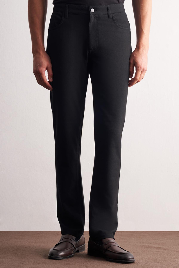 Siyah 5 Cep  Düz Paça Esnek Slim Fit  Casual Pantolon 1003255157