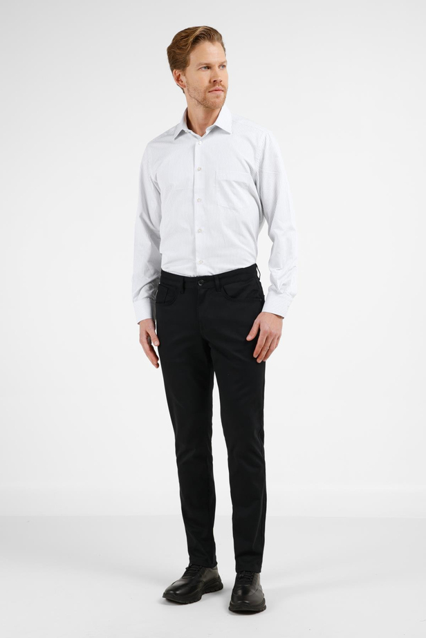 Siyah 5 Cep  Düz Paça Pamuklu Slim Fit 5 Cep Casual Pantolon 1003255154