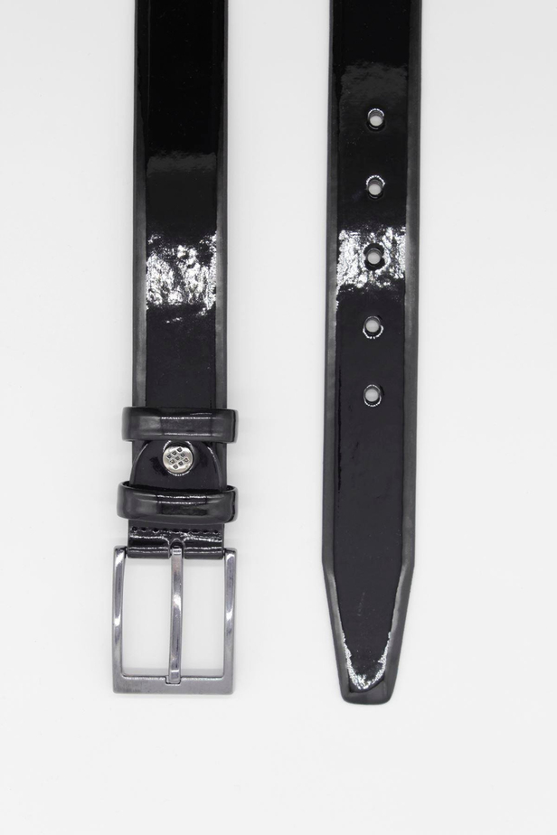 Siyah Dikişsiz Antik %100 Suni Deri Kemer 1046245006_003