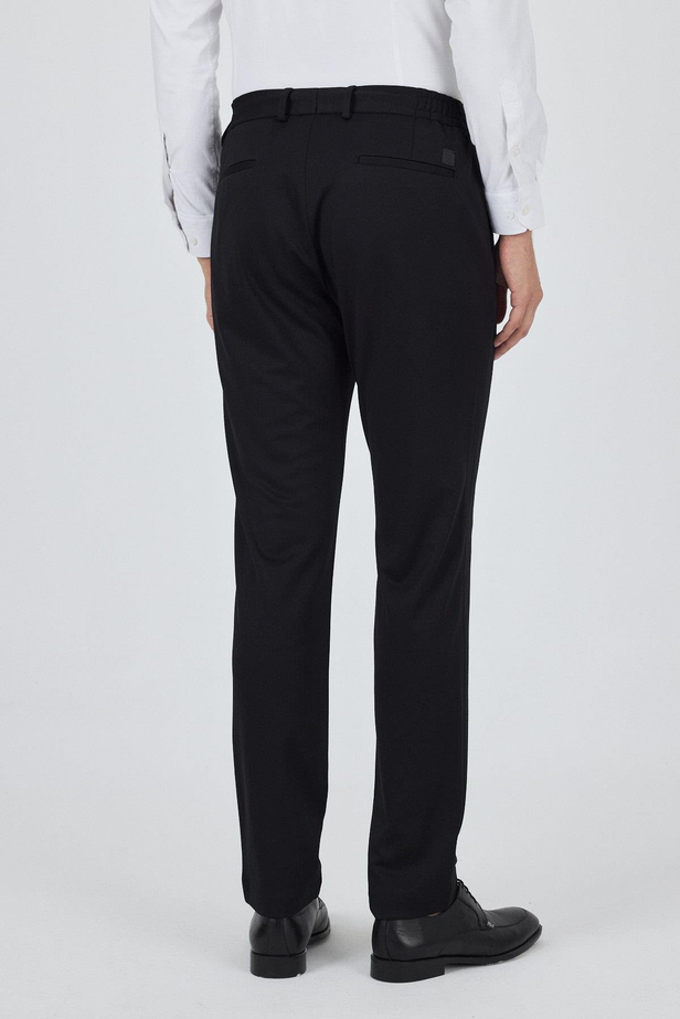 Siyah Esnek Yandan Cepli Casual Slim Fit Pantolon 1003250158