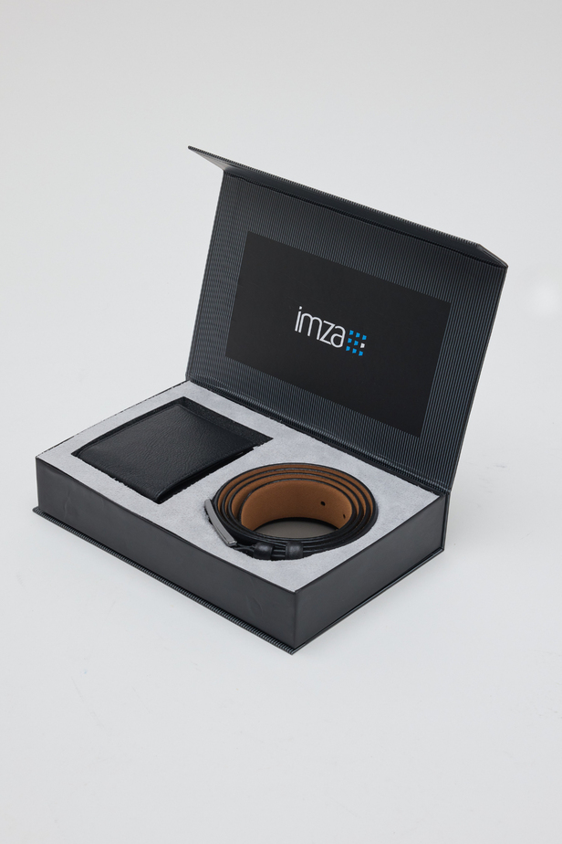 Siyah Kemer Cüzdan Set 1048240100