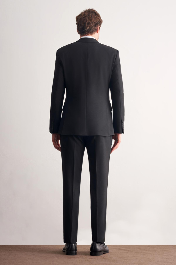 Siyah Kırlangıç Yaka Tam Astar 6 Drop Slim Fit Takım Elbise 1001255162
