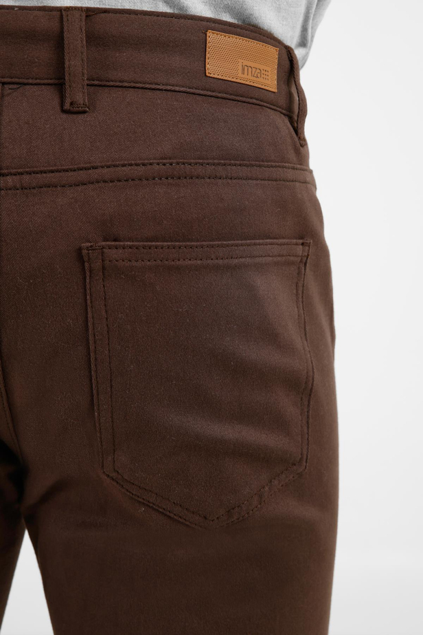 Sütlü Kahverengi 5 Cep  Düz Paça Pamuklu Slim Fit 5 Cep Casual Pantolon 1003255154