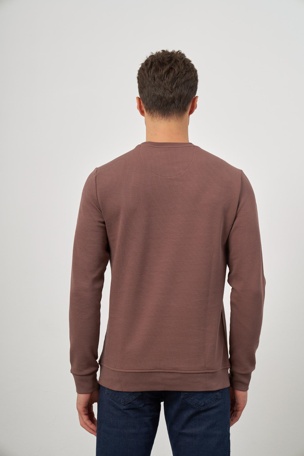 Toprak Örme Bisiklet Yaka Pamuklu Casual Slim Fit Dar Kesim Sweatshirt 1013245150