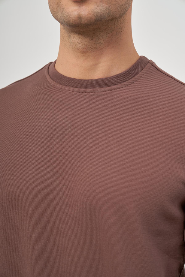 Toprak Örme Bisiklet Yaka Pamuklu Casual Slim Fit Dar Kesim Sweatshirt 1013245150