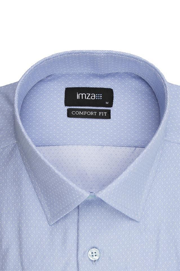 Uzun Kol Armürlü Sert Yaka Cepli Comfort Fit Rahat Kesim Klasik Gömlek 1004220271-M