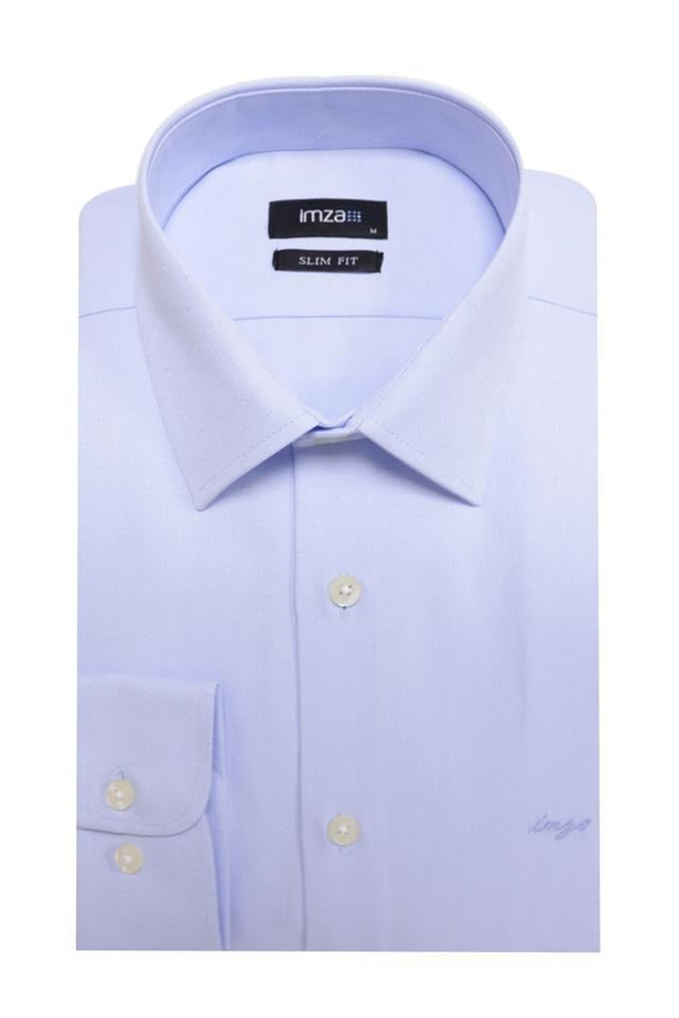 Uzun Kol Armürlü Sert Yaka Cepsiz Slim Fit Dar Kesim Klasik Gömlek 1004225150-S