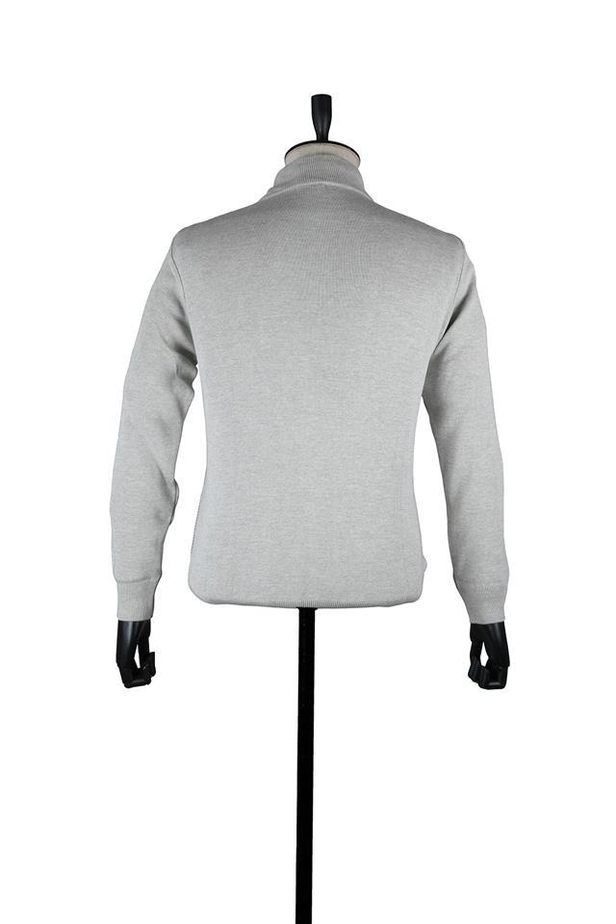 Uzun Kol Desenli Jakarlı Yarım Balıkçı Yaka Comfort Fit Rahat Kesim Klasik Triko 1012225155-M