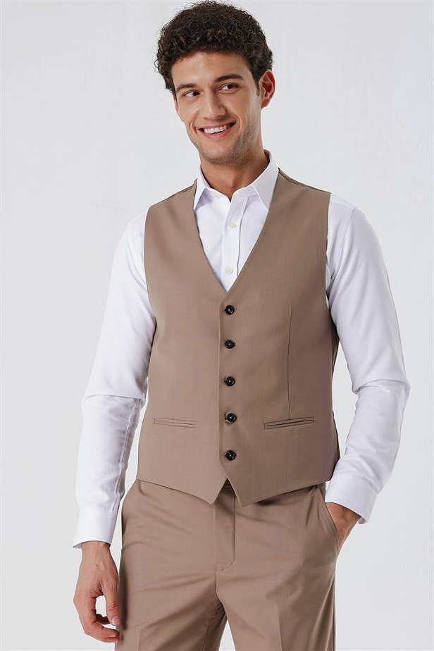 V Yaka Klasik Yelek 1009230104-48