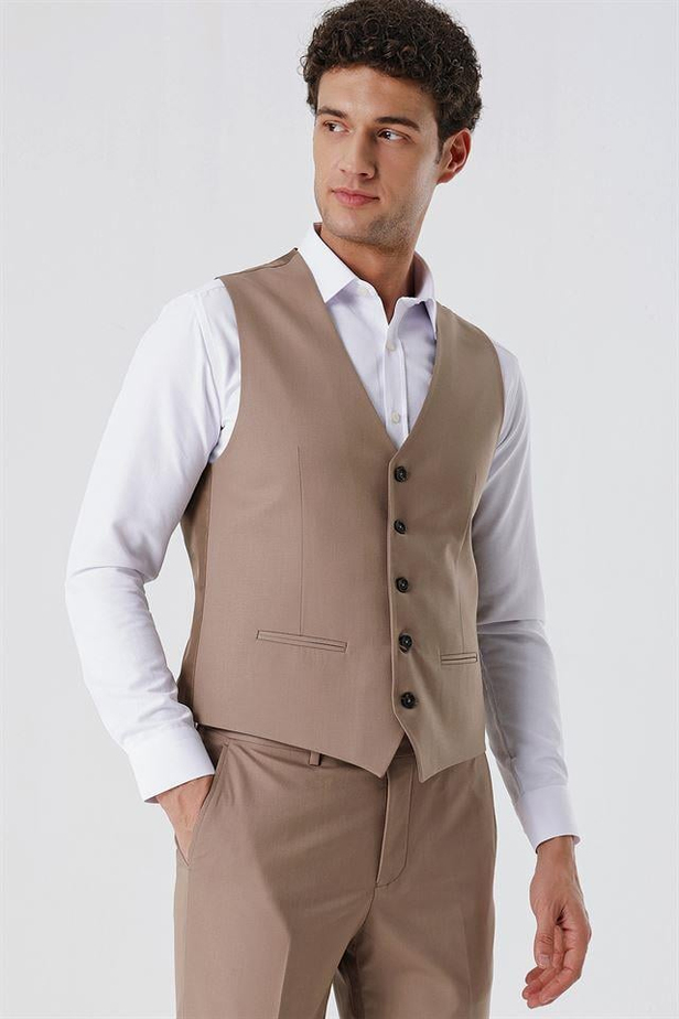 V Yaka Klasik Yelek 1009230104-48