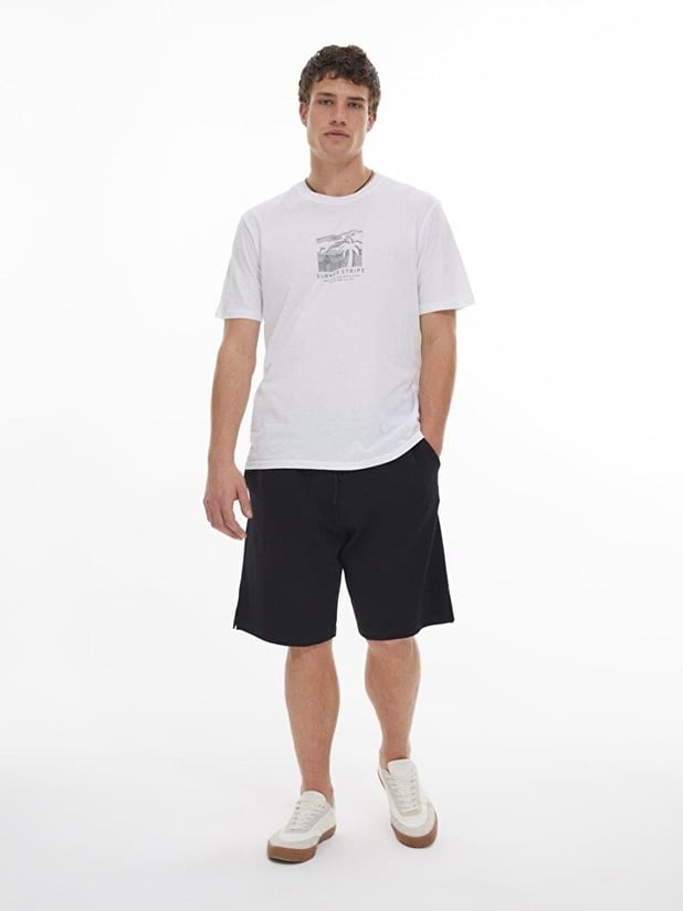 LTB SEZONO Erkek Sıfır Yaka Kısa Kol Regular Siyah T-Shirt 1225841796089