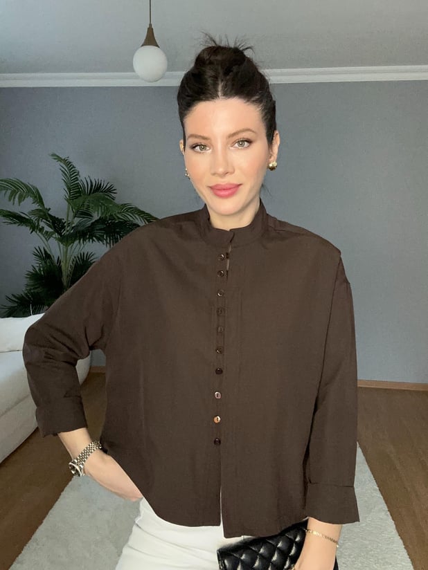  Emily Kahve Gömlek 