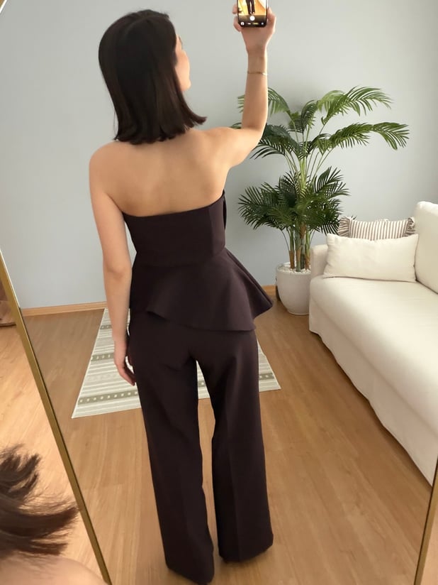 Altesse Straplez Kahve Rengi Takım