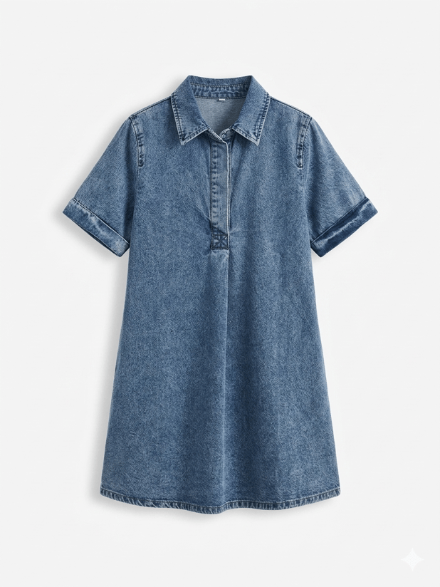 Bellora Açık Denim Renk Cepli Elbise 